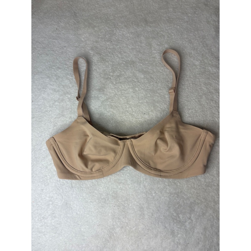 SKIMS Fits Everybody Unlined Underwire Bra Nude Clay 32B RN158973